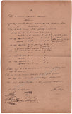 Janacek, Leos - Signed Document 1882