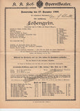 Hof-Operntheater Vienna - Set of 7 Playbills 1891-1903