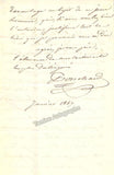Ponchard, Louis Antoine - Autograph Letter Signed 1847