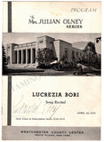 Bori, Lucrezia - Signed Program New York 1935