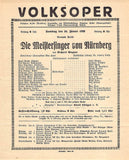 Vienna Volksoper - Lot of 41 Opera Program-Playbills 1918-1926