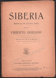 Siberia - Program-Libretto World Premiere 1903