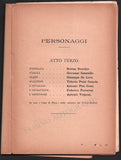 Siberia - Program-Libretto World Premiere 1903