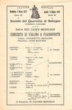 Violinist Program Lot - Bologna 1912-1919