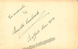 Sembrich, Marcella - Signed Album Page + Unsigned Postcard Photograph