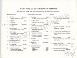 Callas, Maria - Di Stefano, Giuseppe - Signed Program London 1973