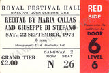 Callas, Maria - Di Stefano, Giuseppe - Signed Program London 1973
