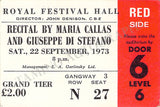 Callas, Maria - Di Stefano, Giuseppe - Signed Program London 1973