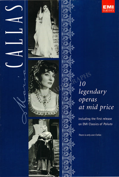 Callas, Maria - EMI Records "Ten Legendary Operas" Poster