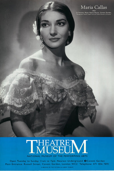 Callas, Maria - Theatre Museum London Poster