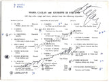 Callas, Maria - Di Stefano, Giuseppe - Double Signed Program London 1973