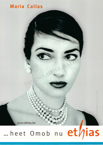 Callas, Maria - Ethias Co. Advertisement Poster