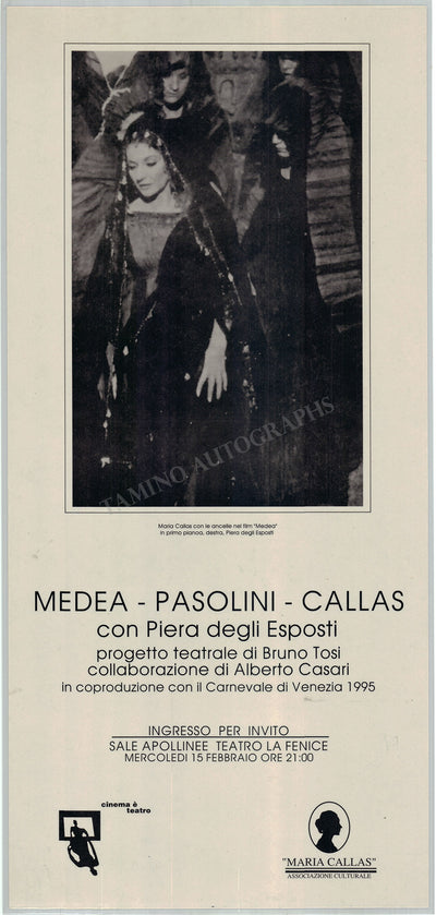 Callas, Maria - Play "Medea, Pasolini, Callas" Poster