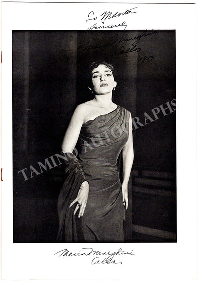 Callas, Maria - Signed Program Barcelona 1959