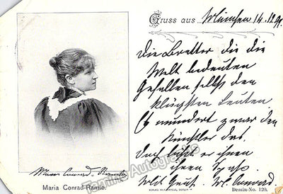 Conrad-Ramlo, Maria - Signed Photograph 1899