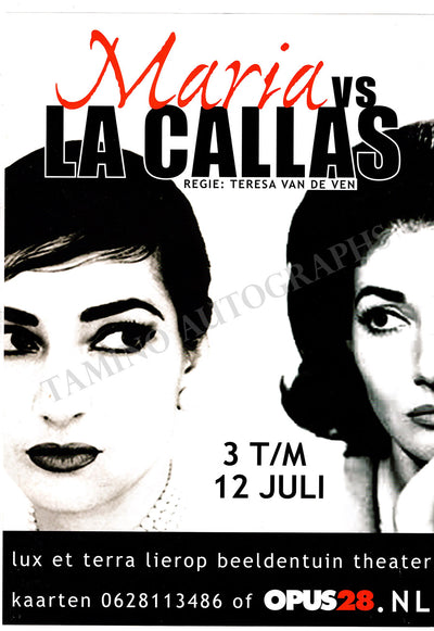 Callas, Maria - Play "Maria vs. La Callas" Poster