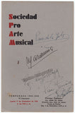 Mariemma Spanish Dance Group - Signed Program Havana 1949
