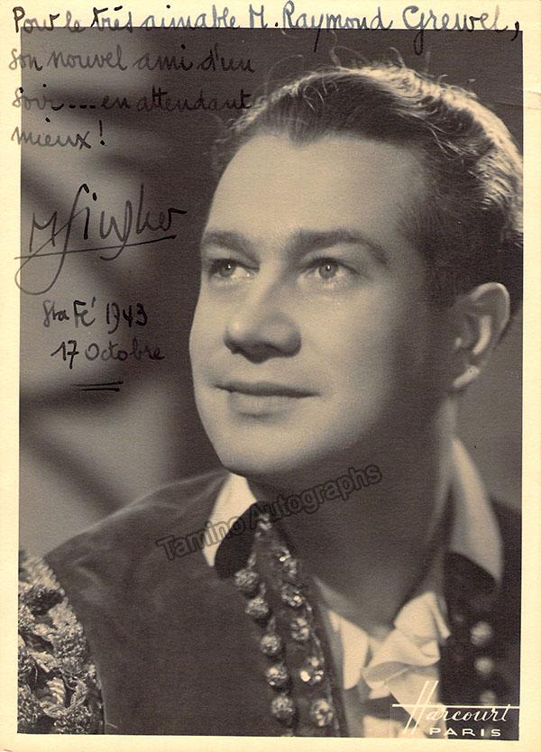 SINGHER, Martial Signed Photo Authentic Guaranteed Tamino