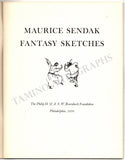 Sendak, Maurice - Signed Book "Fantasy Sketches"