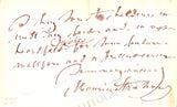 Strakosch, Maurice - Autograph Letter Signed 1878