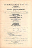 Van Goudoever, H. D. - Bauer, Harold - Concert Program Carnegie Hall 1922
