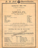 Hof-Operntheater Vienna - Set of 7 Playbills 1891-1903