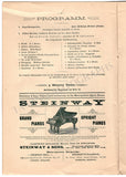Met Opera - Von Moltke Jubilee Program 1890