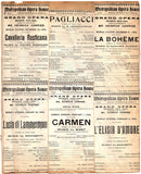 Opera Unsigned Program Clips - Set of 48 Pages