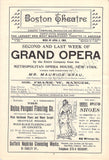 Opera Performances - Met Opera in Boston Program 1899