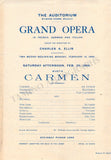 Carmen - Met Opera in Chicago Program 1899