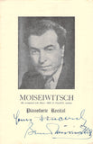 Moiseiwitsch, Benno - Signed Program London