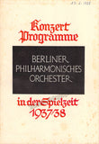 Scarpini, Pietro - Molinari, Bernardino - Concert Program 1938 Berlin
