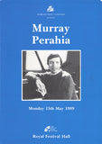 Perahia, Murray - Signed Program London 1989