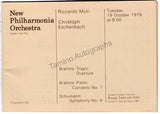 Eschenbach, Christoph - Muti, Riccardo - Double Signed Program London 1976