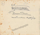 Respighi, Ottorino - Autograph Music Quote Signed 1934