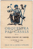 Casals, Pablo - Performance Program Barcelona 1924