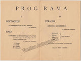 Casals, Pablo - Performance Program Barcelona 1924