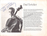Tortelier, Paul - De la Pau, Maria - Double Signed Program London 1974