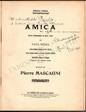 Mascagni, Pietro - Signed Score "Amica" 1905
