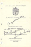 Porter, Quincy - Roisman, Joseph - Schneider, Mischa - Kroyt, Boris - Signed Program Washington 1951