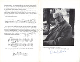 Vaughan Williams, Ralph - Symphony 9 World Premiere Program Signed