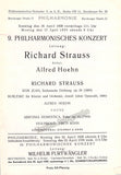 Strauss, Richard - Concert Program Berlin 1939