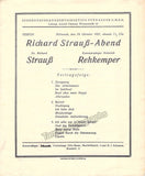 Strauss, Richard - Set of 2 Concert Programs 1917 & 1927