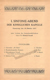 Strauss, Richard - Set of 2 Concert Programs 1917 & 1927