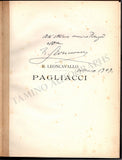Leoncavallo, Ruggero - Signed Score "Pagliacci" 1909