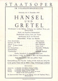 Vienna State Opera - Program Lot 1945-1955