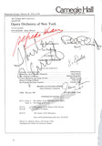 Opera Orchestra of New York - Collection of 24 Signed Cast Pages 1975-1990s