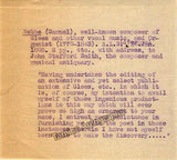 Webbe, Samuel - Autograph Letter Signed 1808