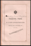 Theatre Pare - Ballet Program Vienna 1900