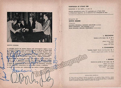 Sexteto Chighiano - Signed Program 1969